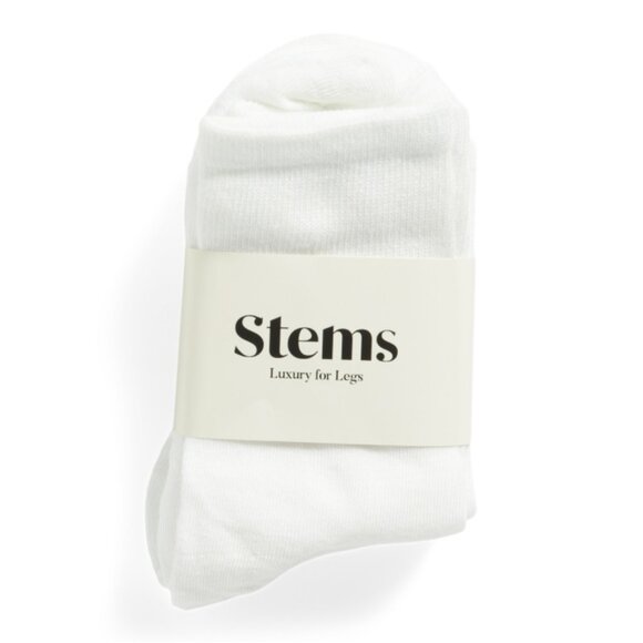 STEMS White 3pk Comfort Crew Socks - Picture 1 of 1